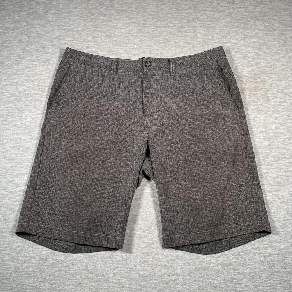 Travis Mathew Shorts Mens 36 Gray Golf Performance Stretch Chino Heather Casual